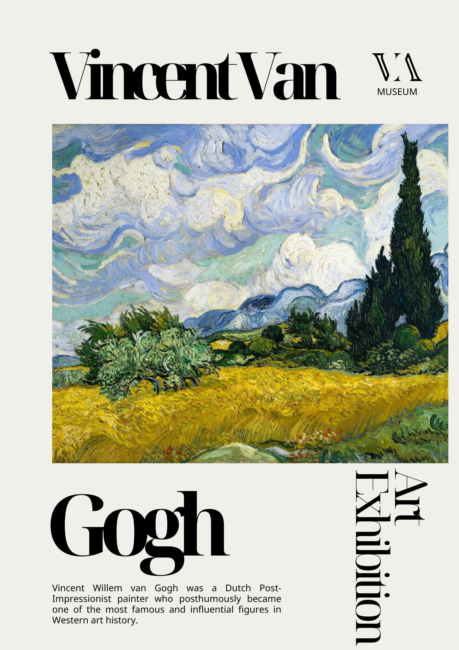 Van popular Gogh art exhibition poster