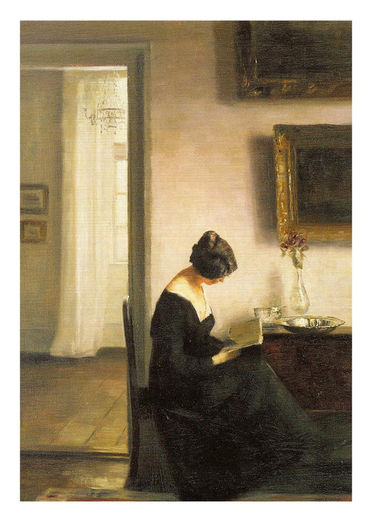 Woman Reading in an Interior