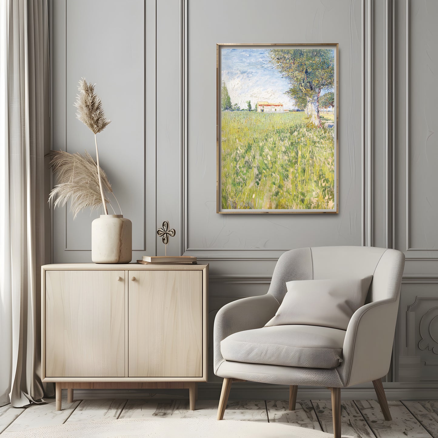 Farmhouse in a Wheat Field