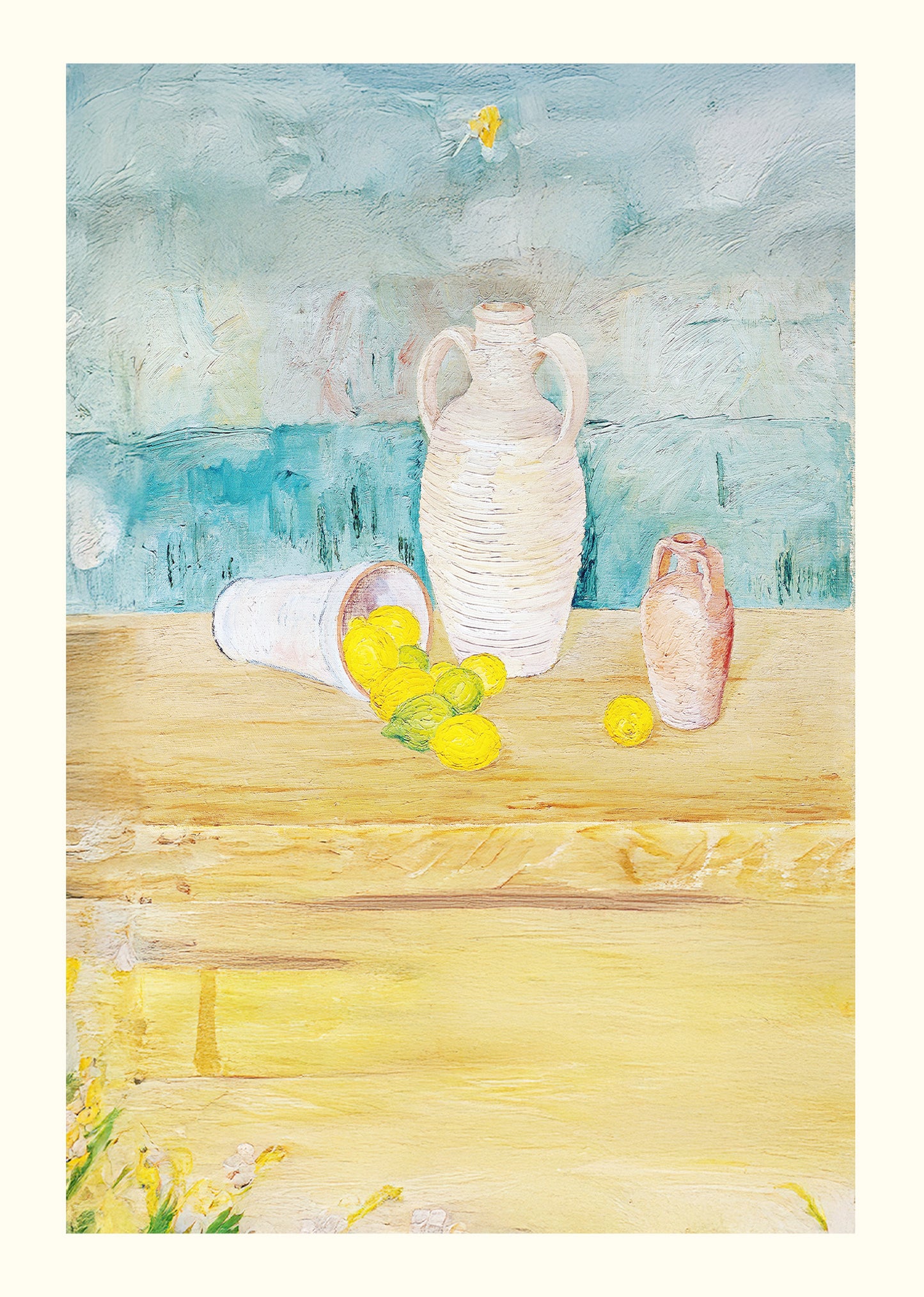 Still Life with Stone Jugs and Lemons