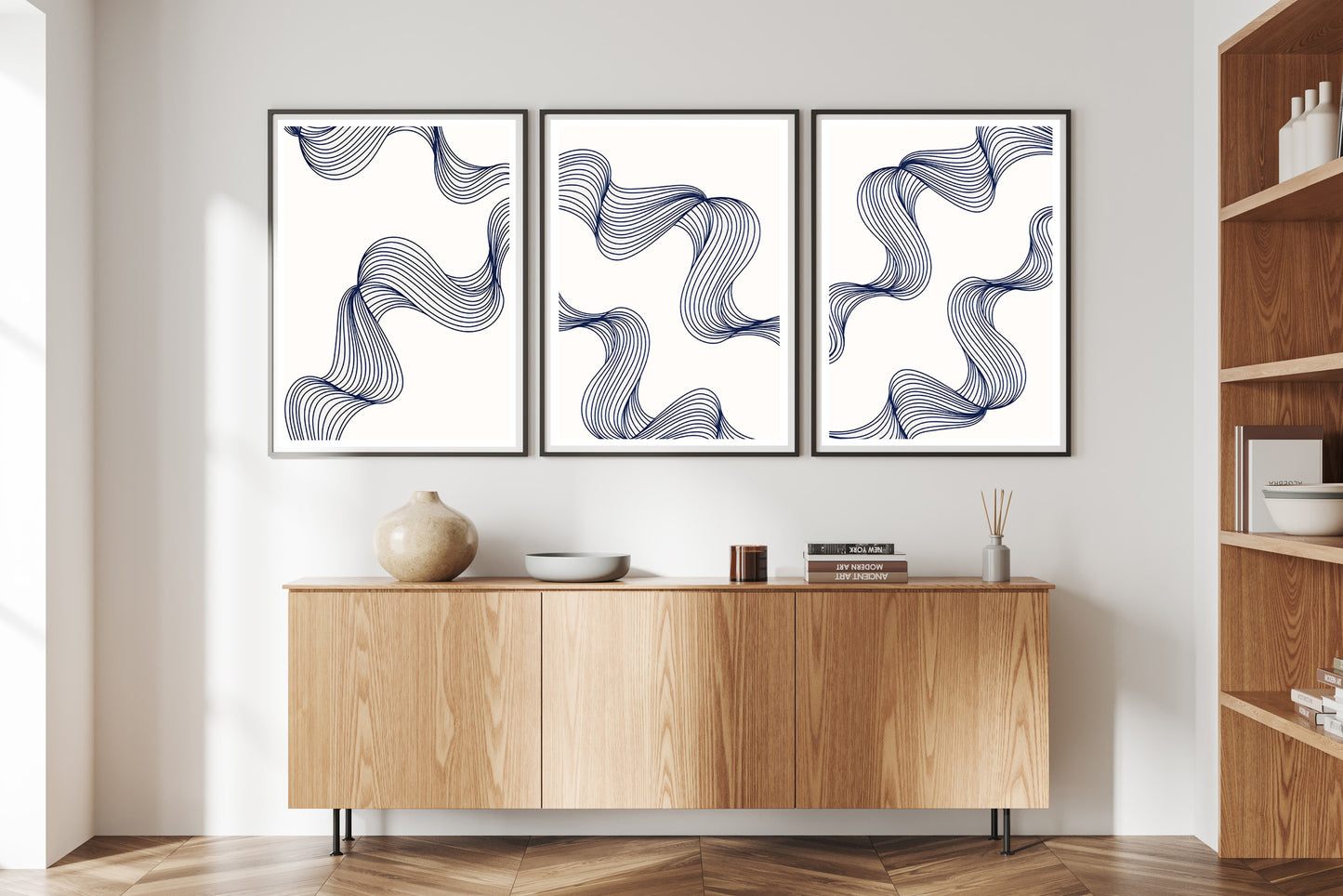 Abstract Waves Posters Trio Pack