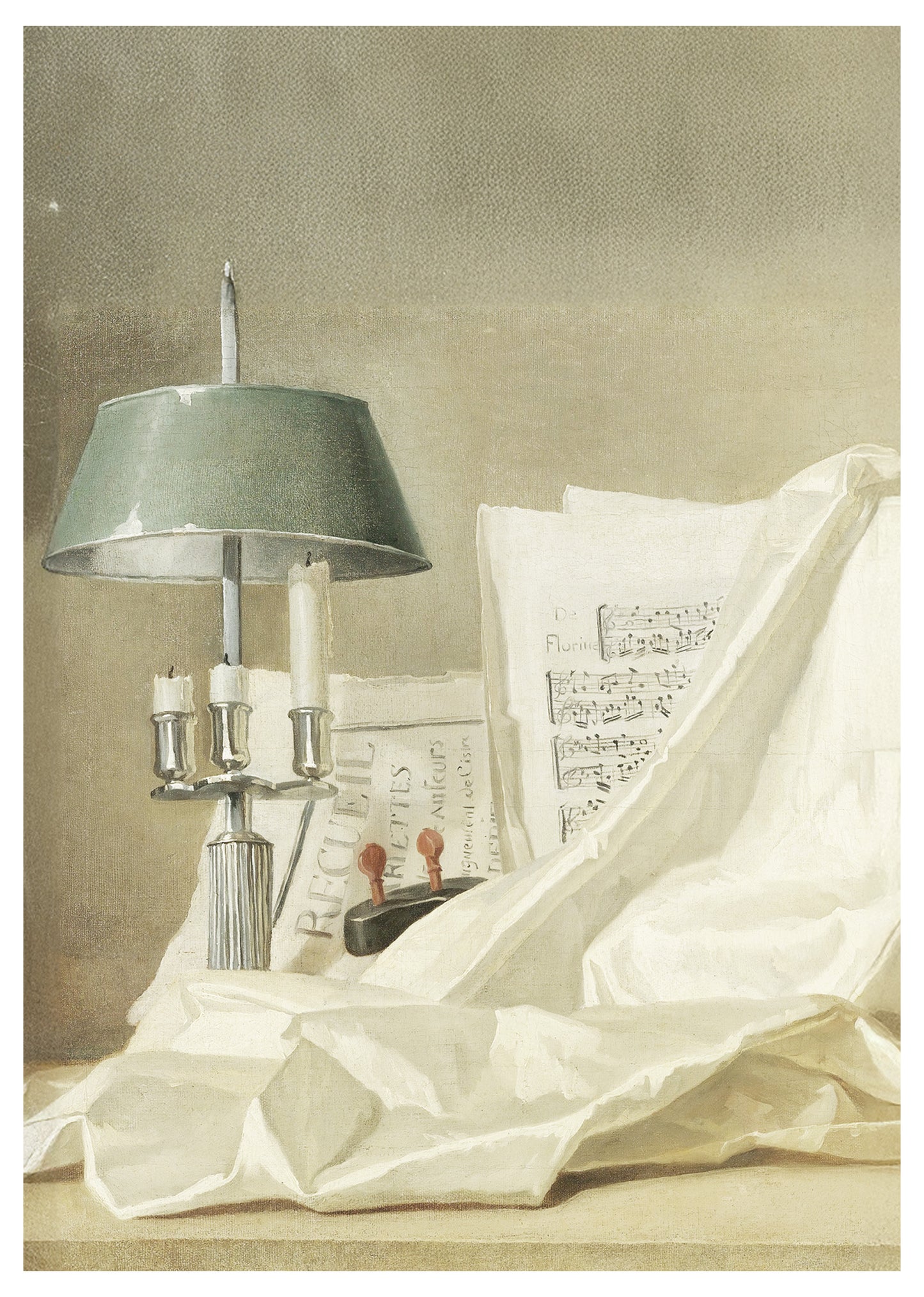 A Still Life With A Bouillette Lamp