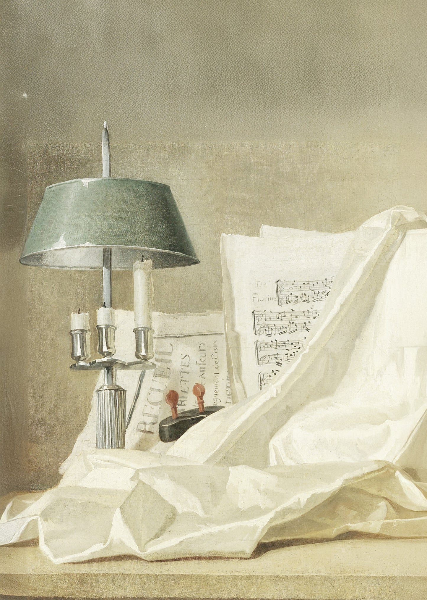 A Still Life With A Bouillette Lamp