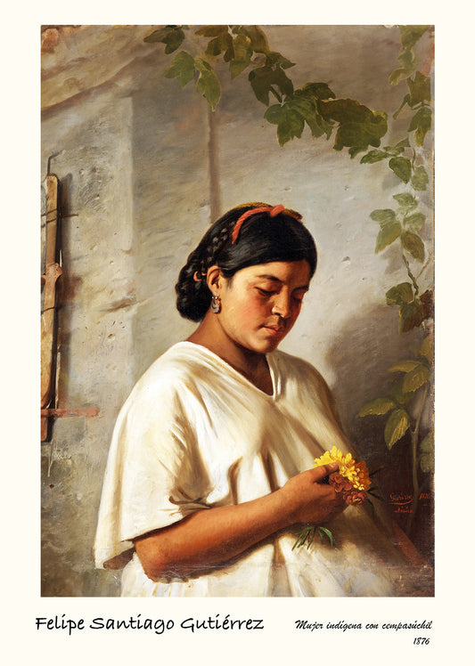 Indian Woman with Marigold