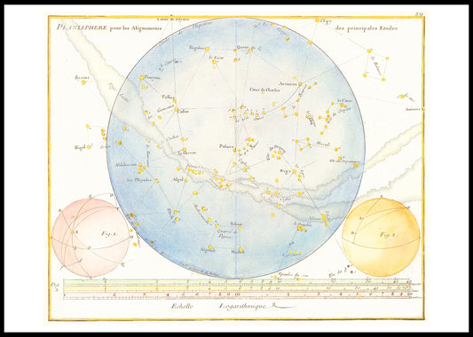 Planisphere pour les Alignements des Principales Etoiles