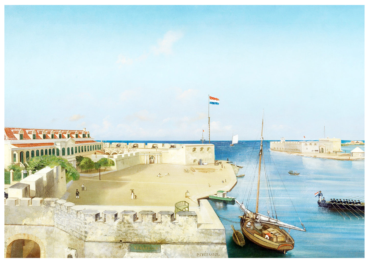 The Harbor Entrance of Willemstad with the Government Palace