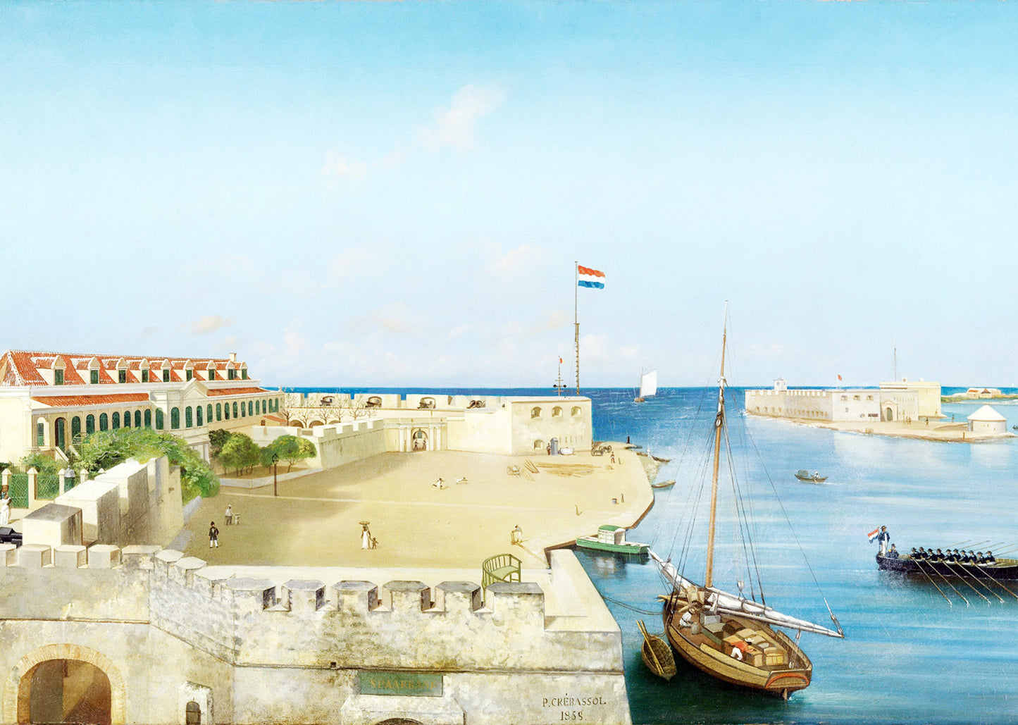 The Harbor Entrance of Willemstad with the Government Palace