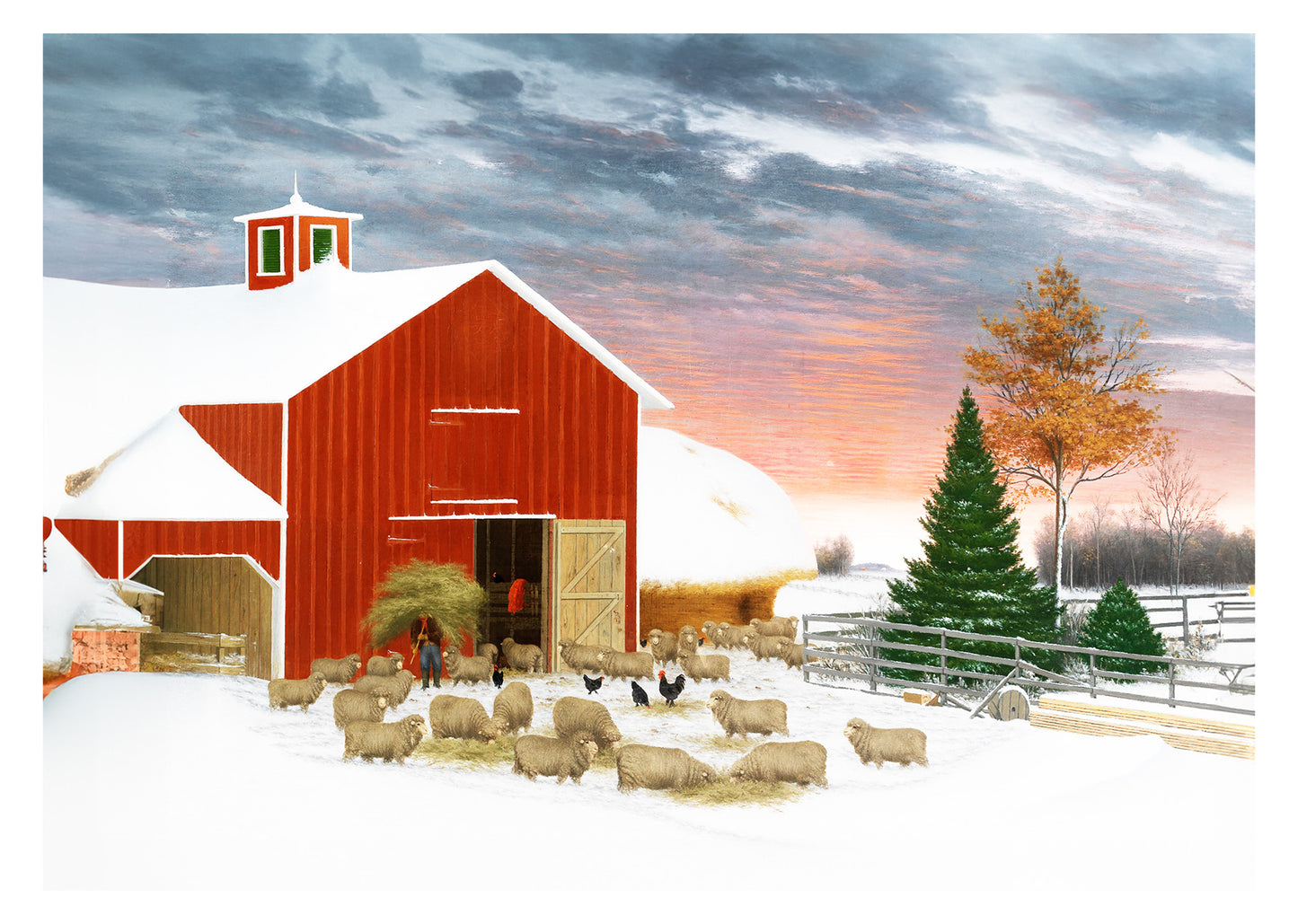 Barnyard In Winter