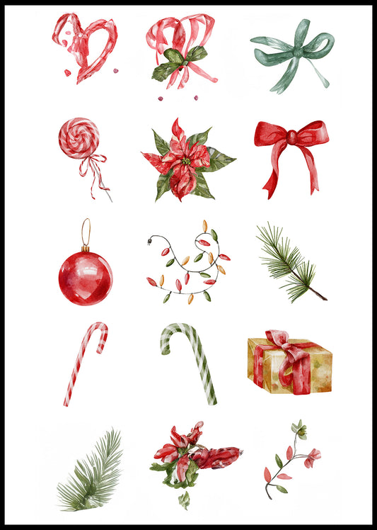 Christmas Ornaments Poster