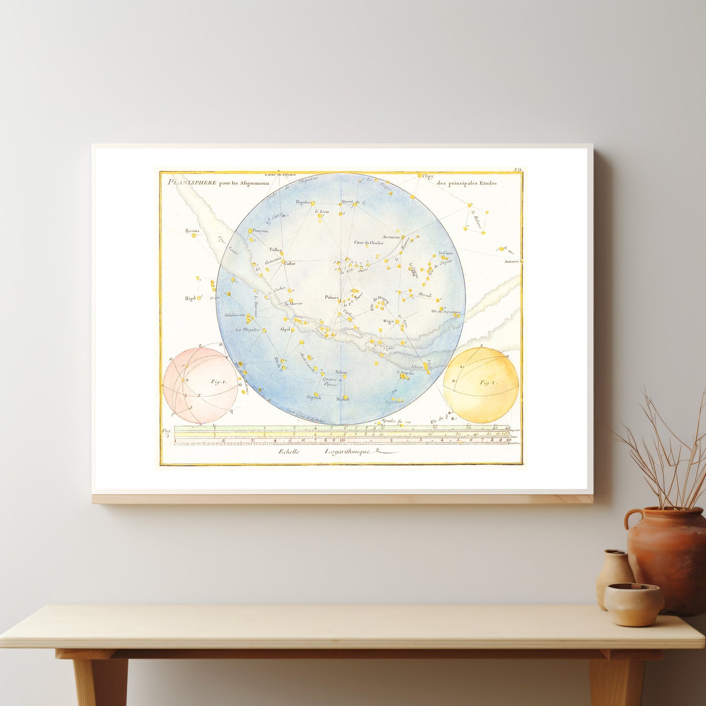 Planisphere pour les Alignements des Principales Etoiles