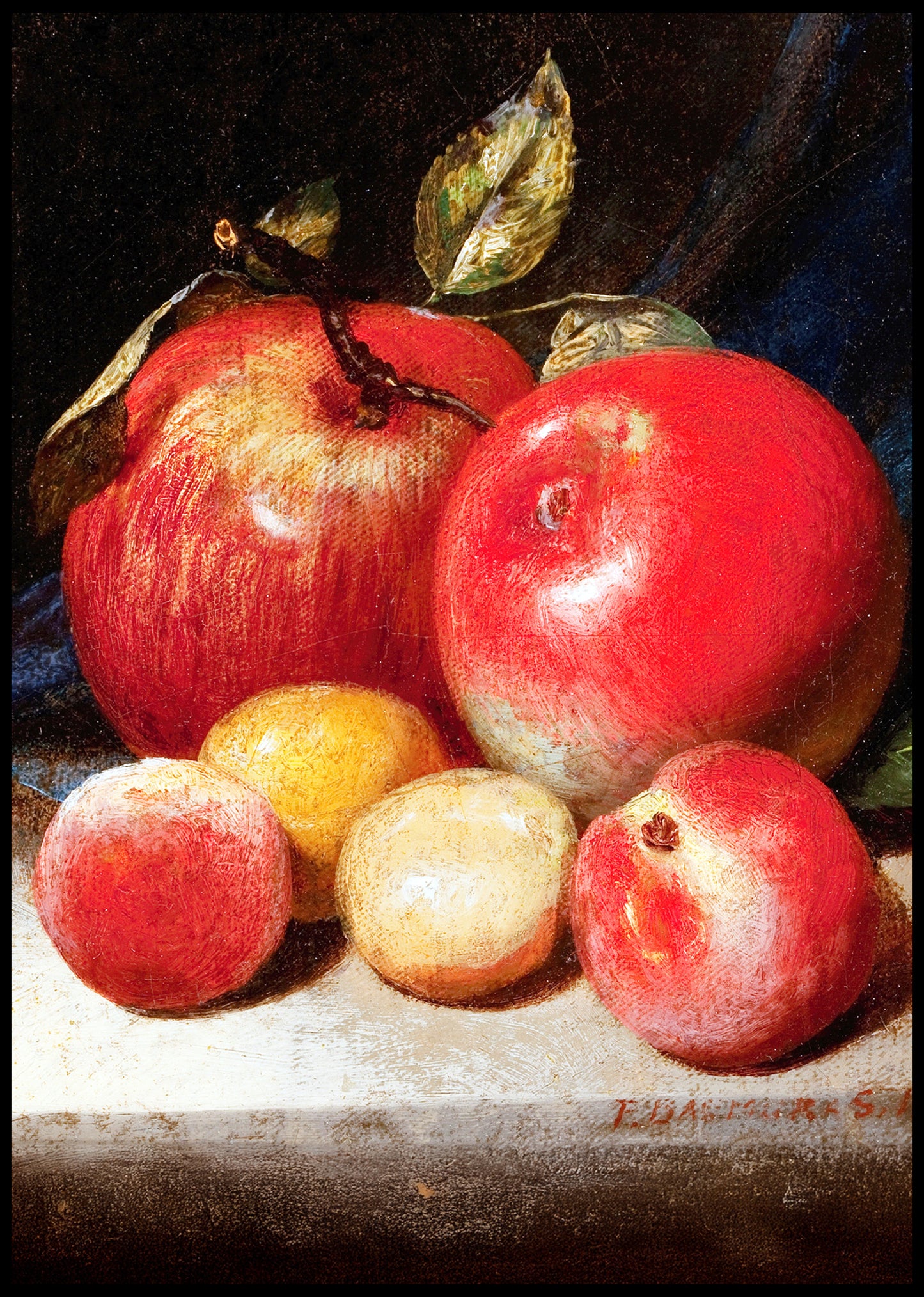 Still Life with Apples and Plums