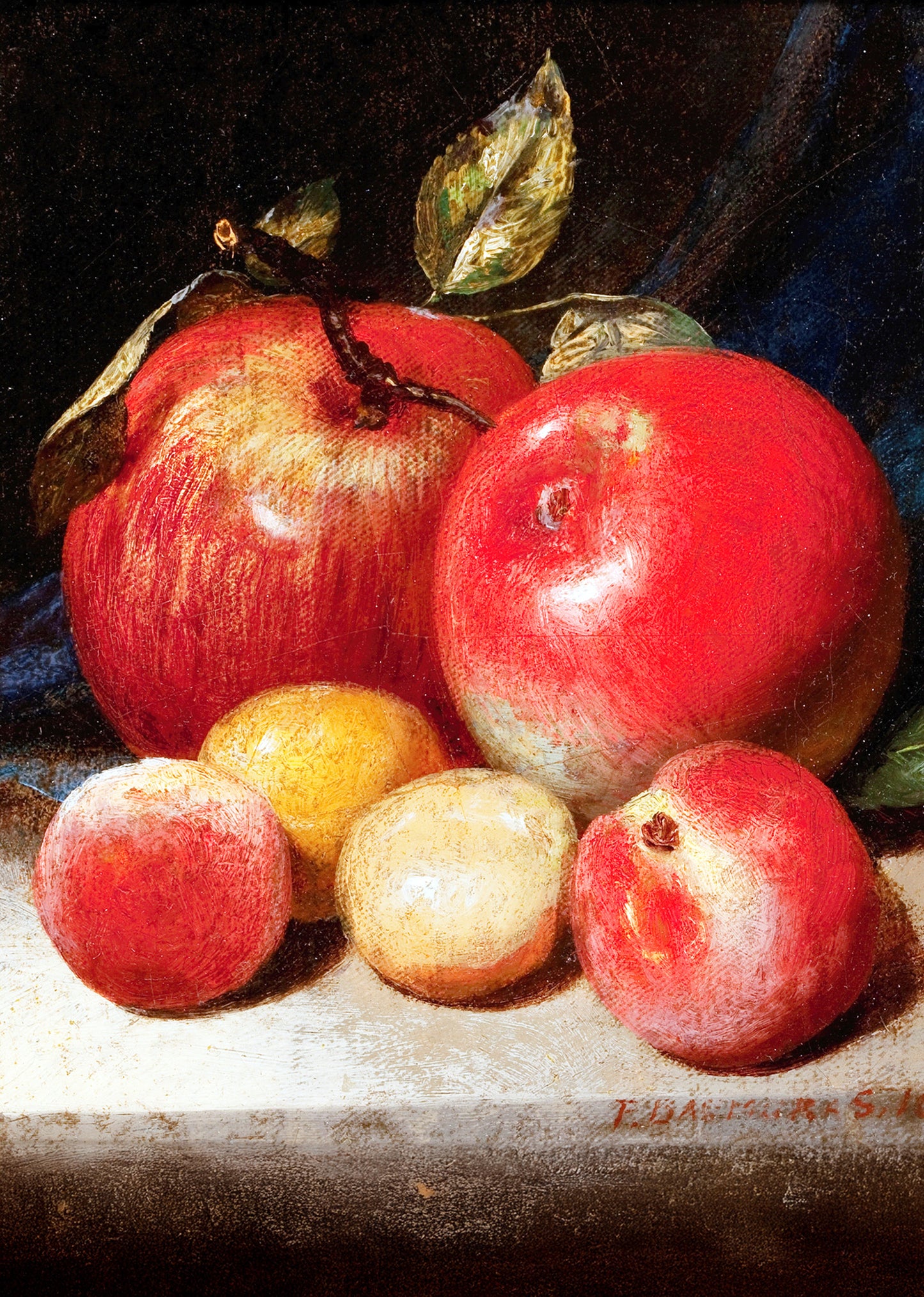 Still Life with Apples and Plums