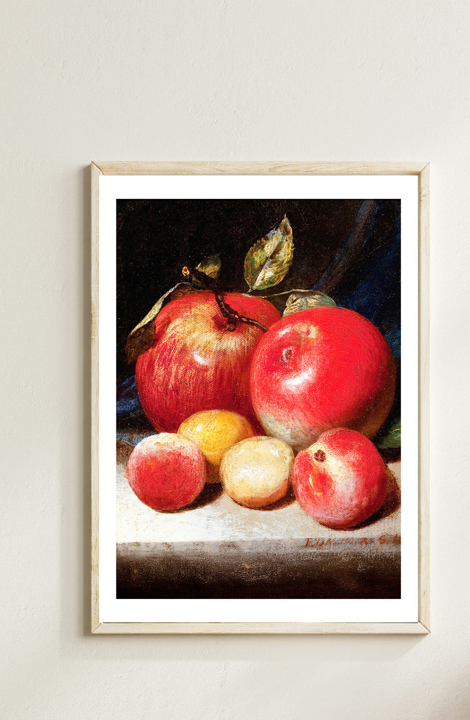 Still Life with Apples and Plums