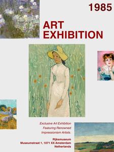 1985 Vintage Art Exhibition Poster