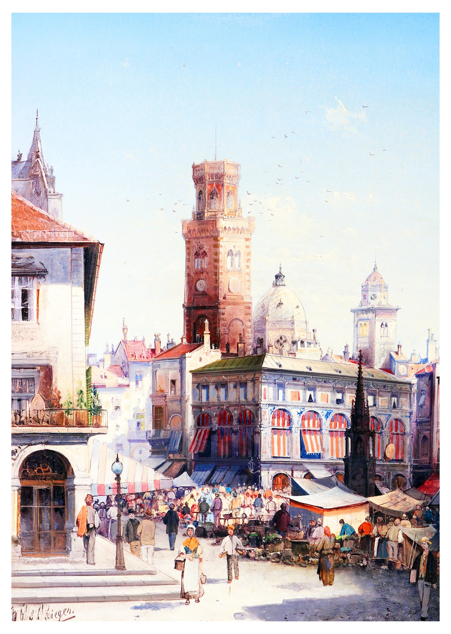 Marktplatz in Bologna