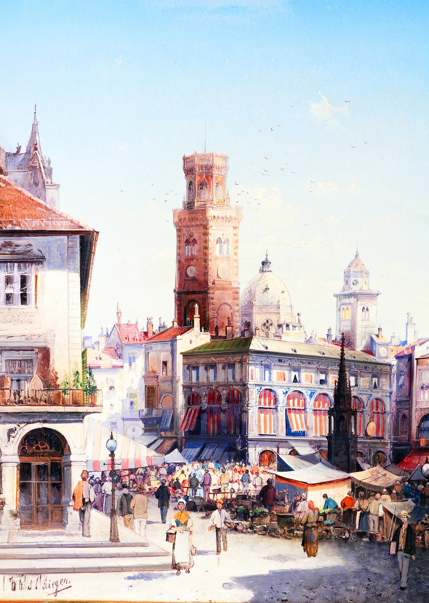 Marktplatz in Bologna