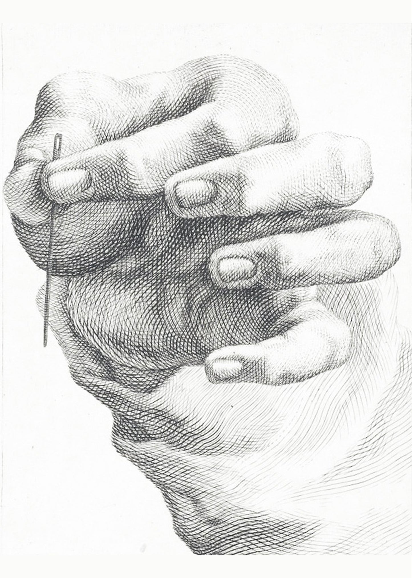 Study of a Hand with Needle