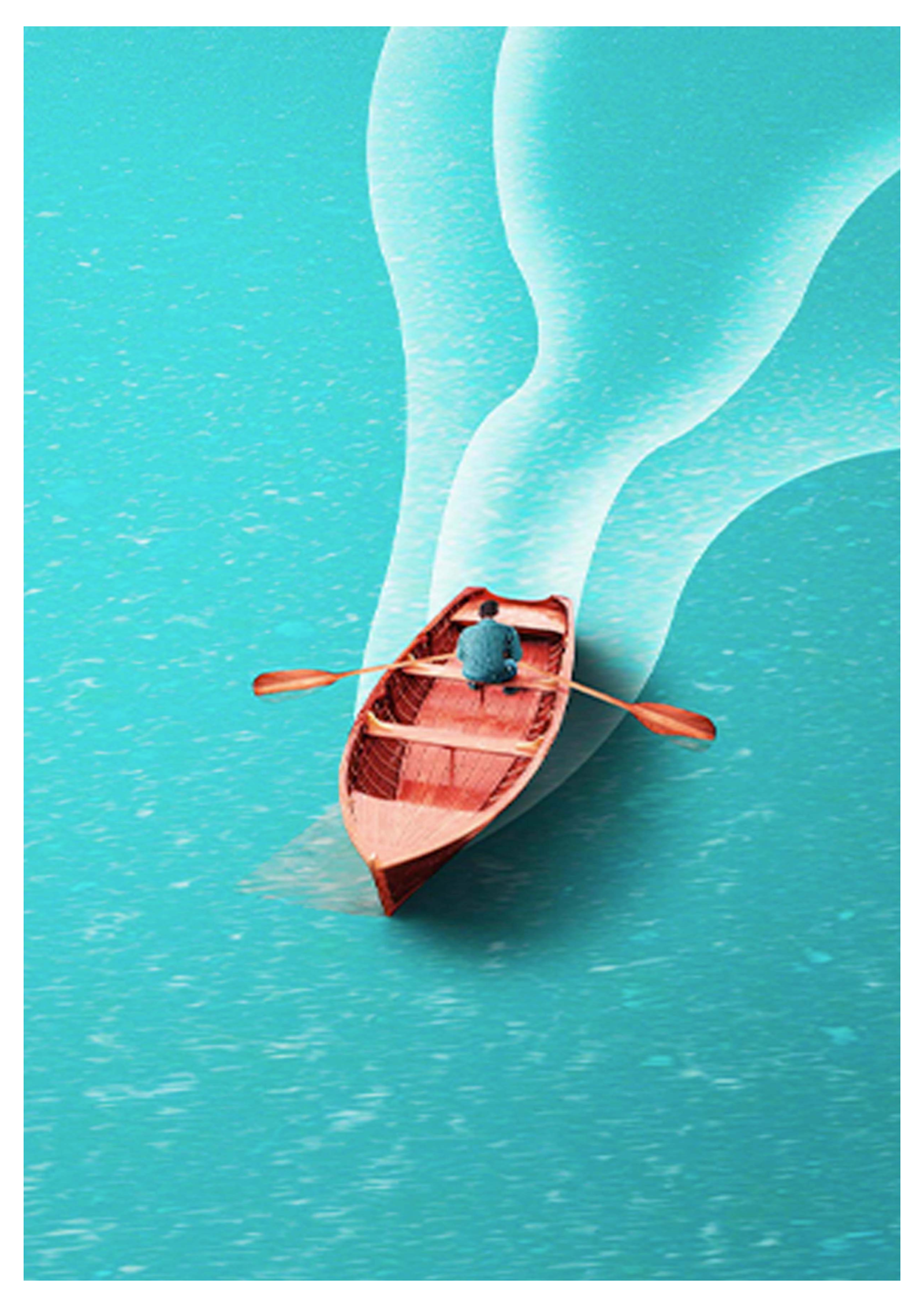 Abstract Boat Poster - Hakyarts