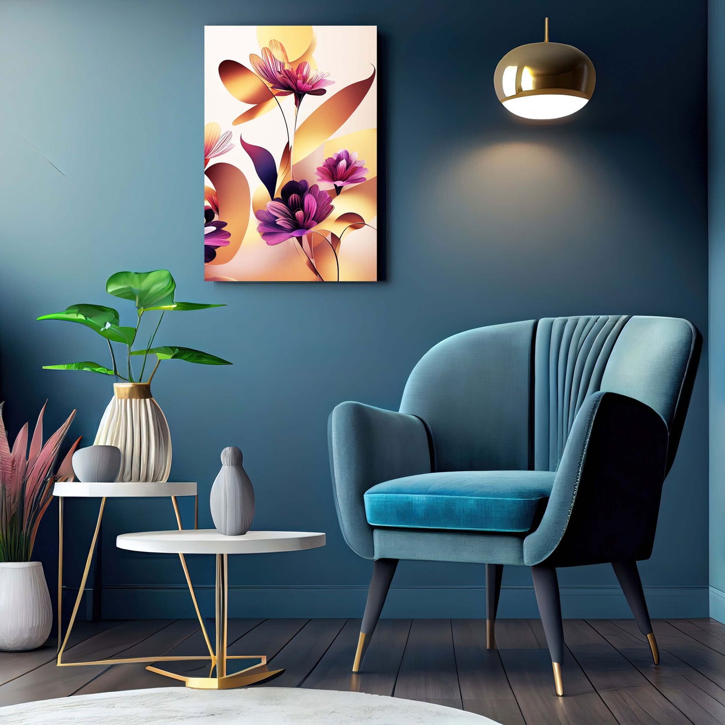 Abstract Graphic Flowers Poster - Hakyarts