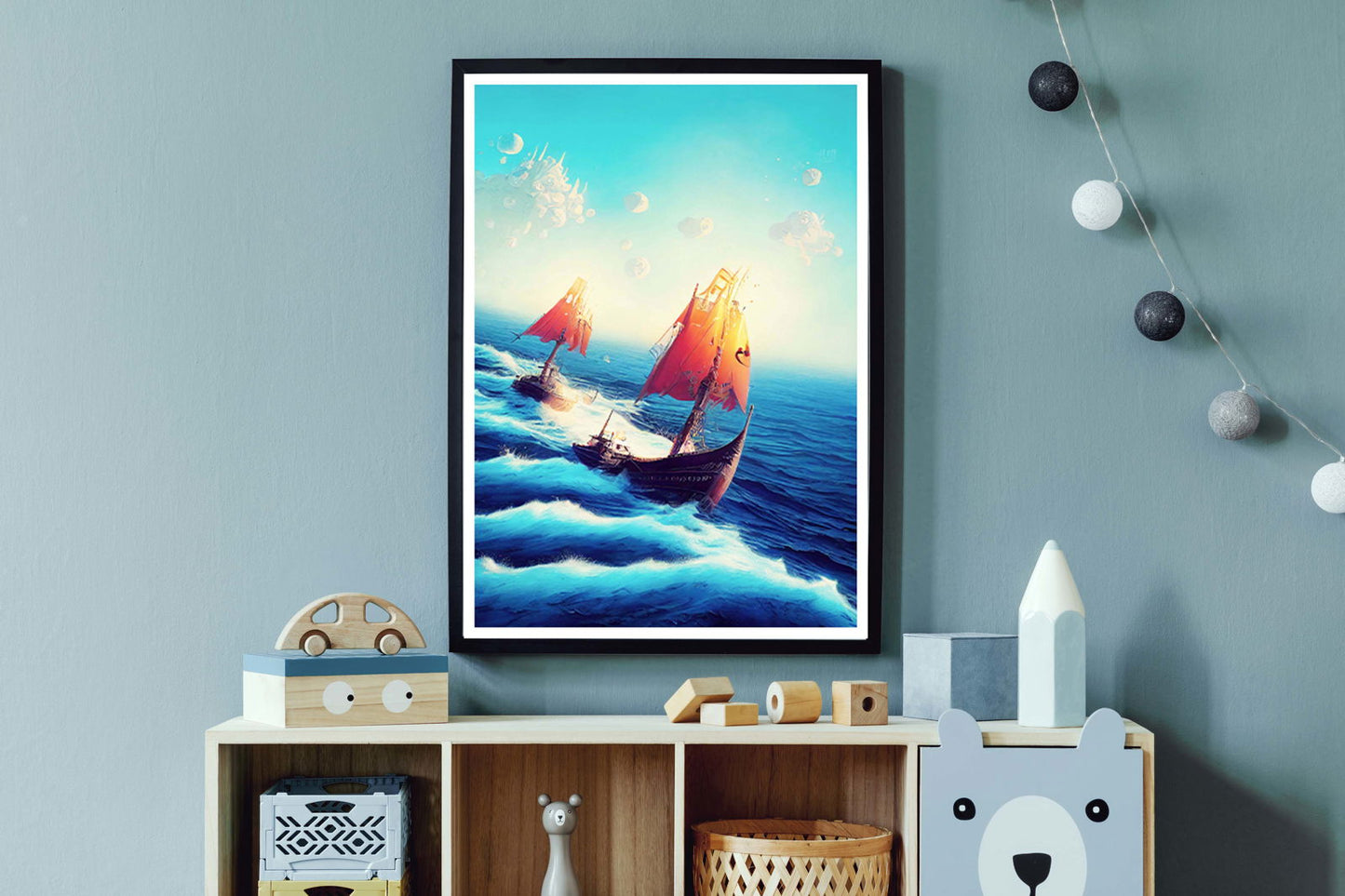 Abstract Graphic Sea Poster - Hakyarts