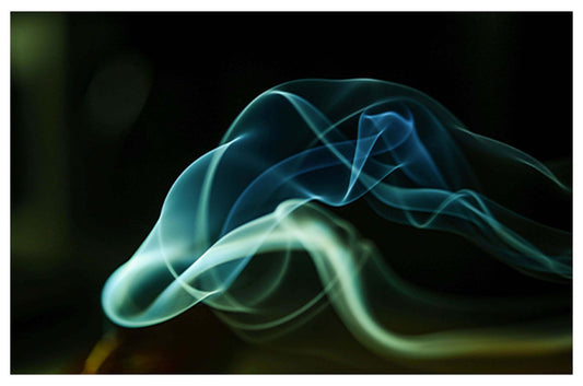 Abstract Green Smoke Poster - Hakyarts