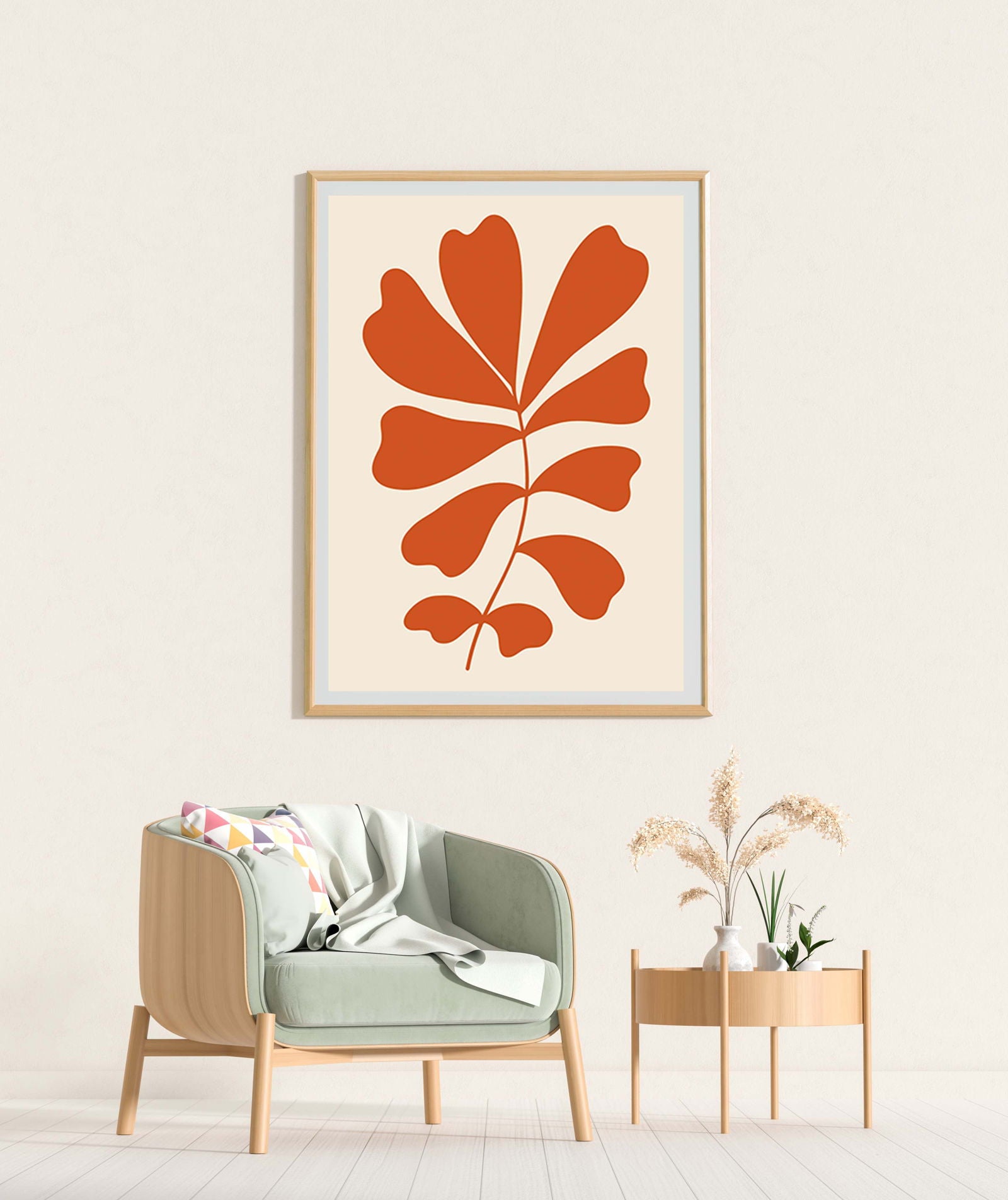 Abstract Orange Flower Poster - Hakyarts