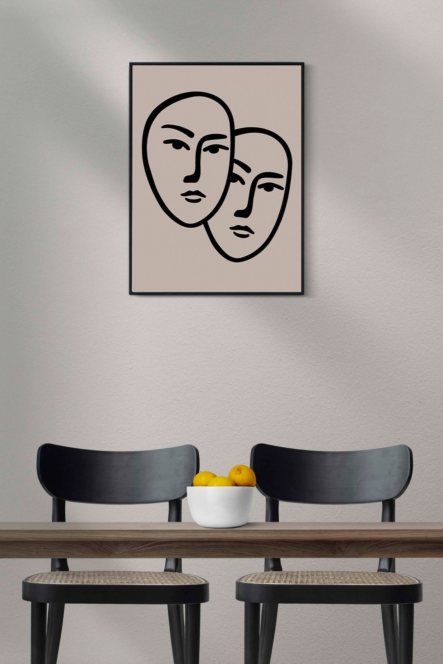 Abstract Two Faces Poster - Hakyarts