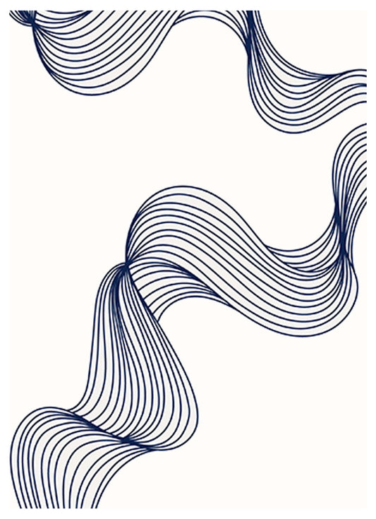 Abstract Waves Poster No1 - Hakyarts