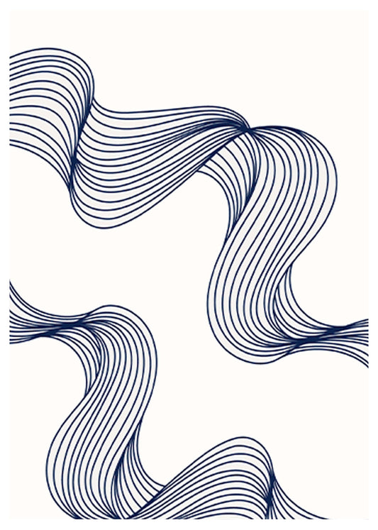 Abstract Waves Poster No2 - Hakyarts