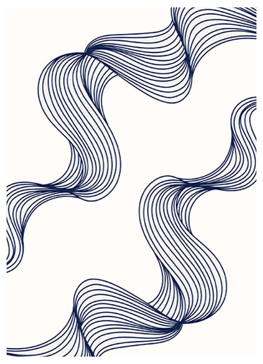 Abstract Waves Poster No3 - Hakyarts