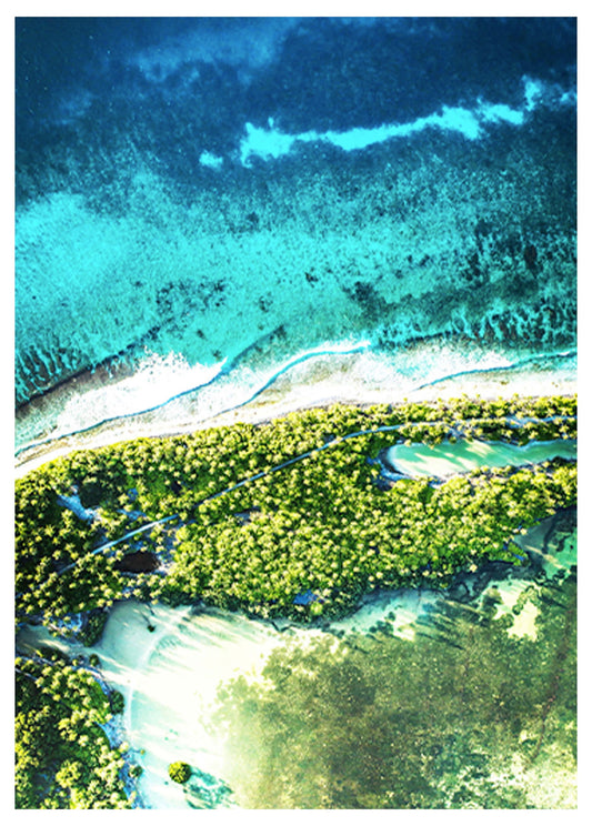 Aerial Beach View No 2 Poster - Hakyarts