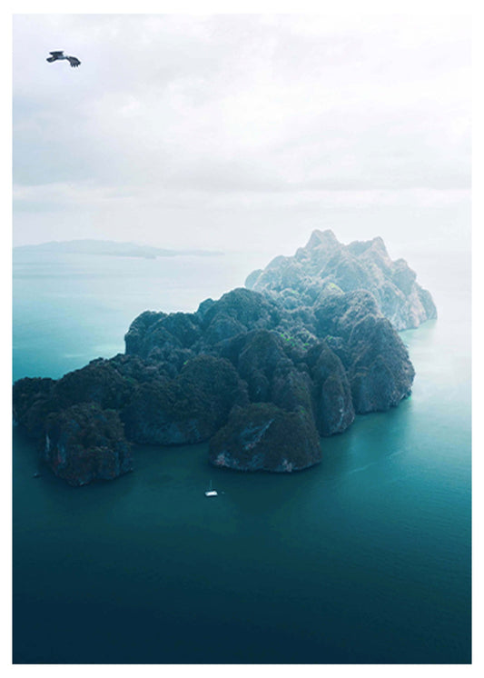 Aerial View Island Poster - Hakyarts