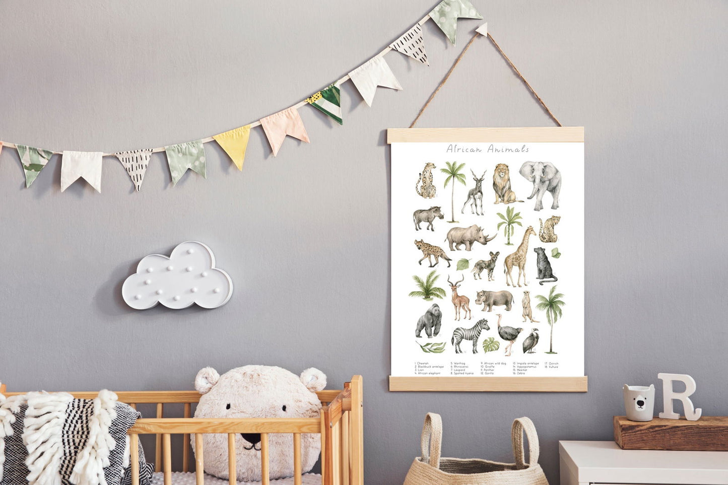 African Animals Poster - Hakyarts