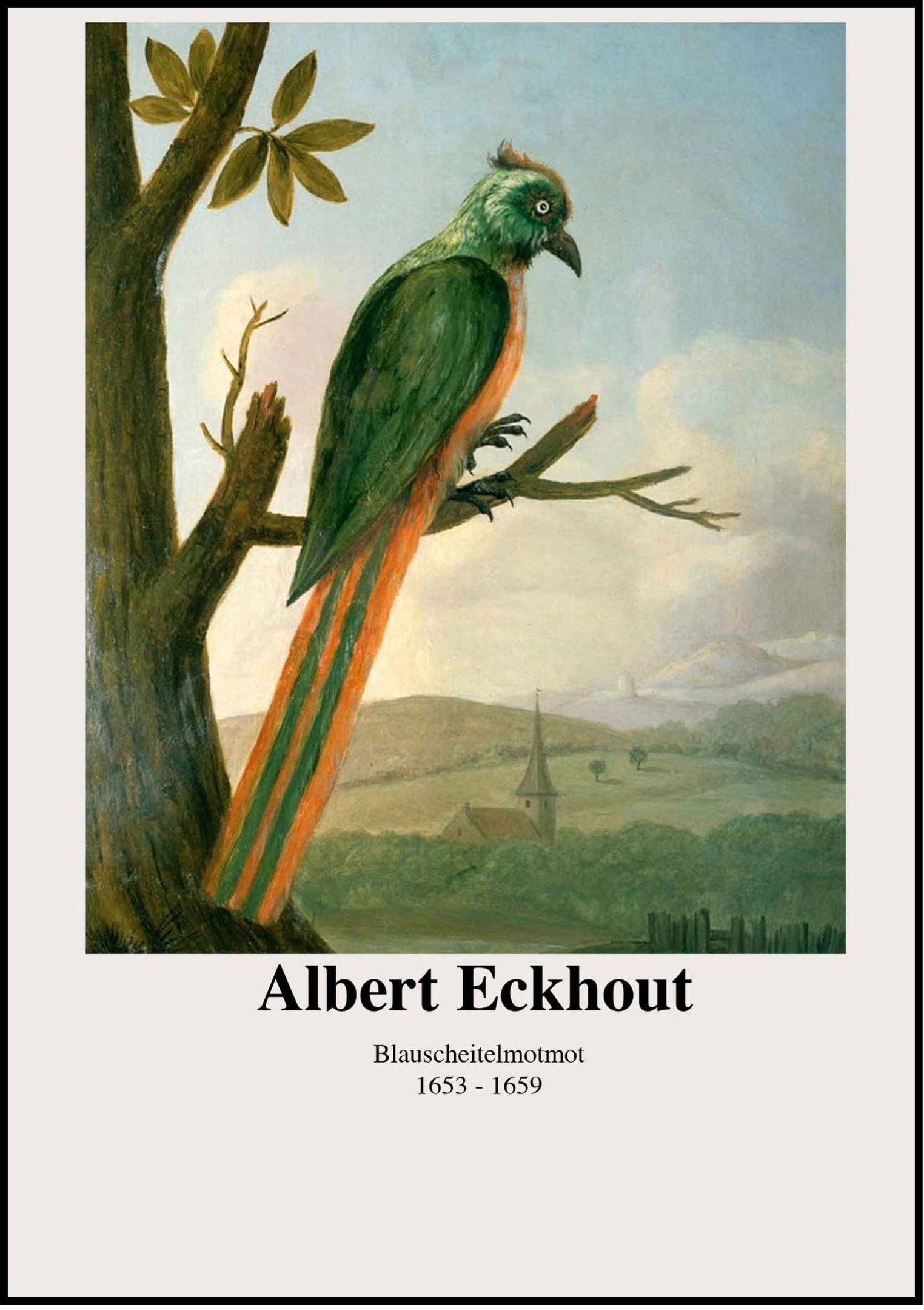 Albert Eckhout - Blauscheitelmotmot Poster - Hakyarts