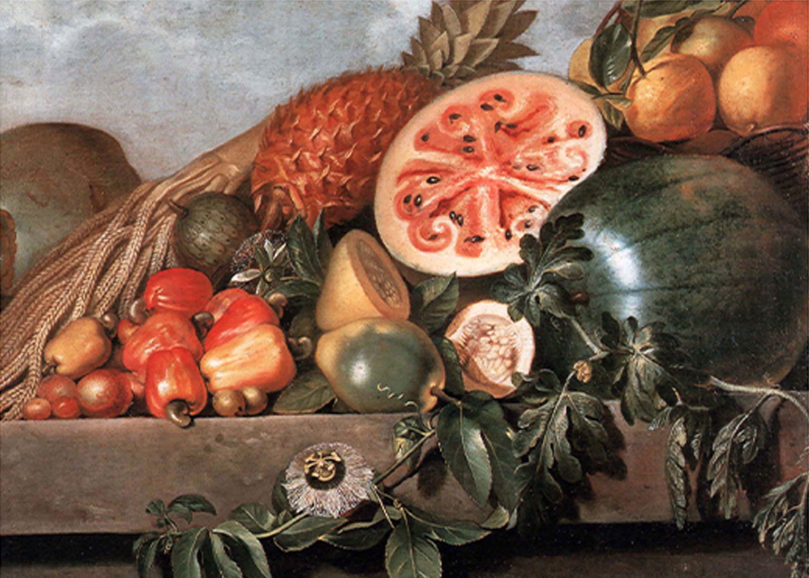 Albert Eckhout - Watermelon, Pineapple and Other Fruits - Hakyarts