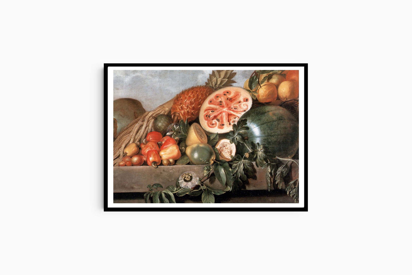 Albert Eckhout - Watermelon, Pineapple and Other Fruits - Hakyarts