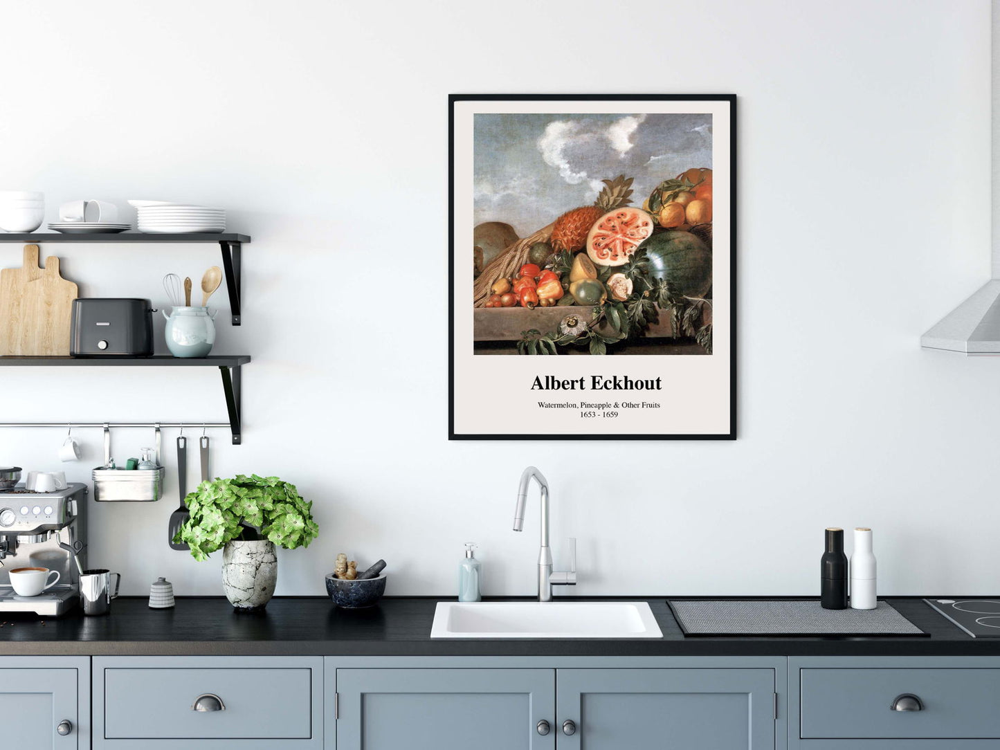 Albert Eckhout - Watermelon, Pineapple and Other Fruits Poster - Hakyarts