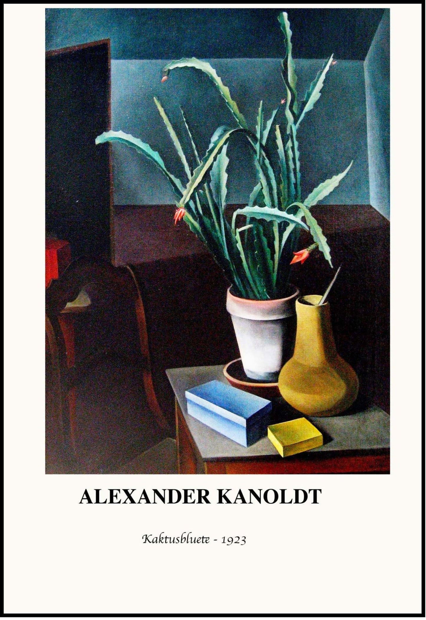 Alexander Kanoldt - Cactus Sill Life Poster - Hakyarts