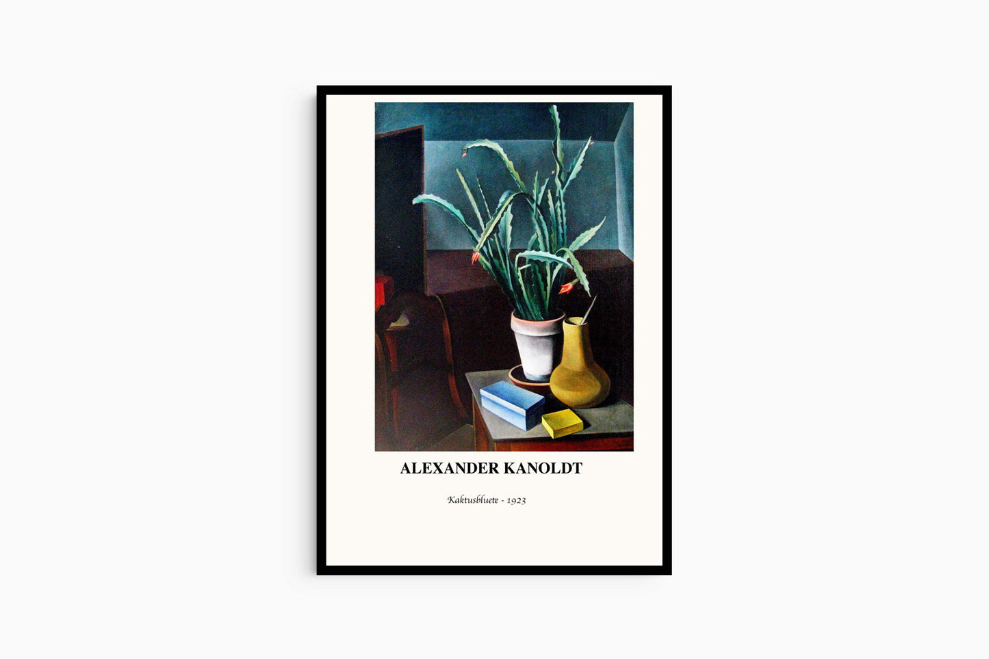 Alexander Kanoldt - Cactus Sill Life Poster - Hakyarts