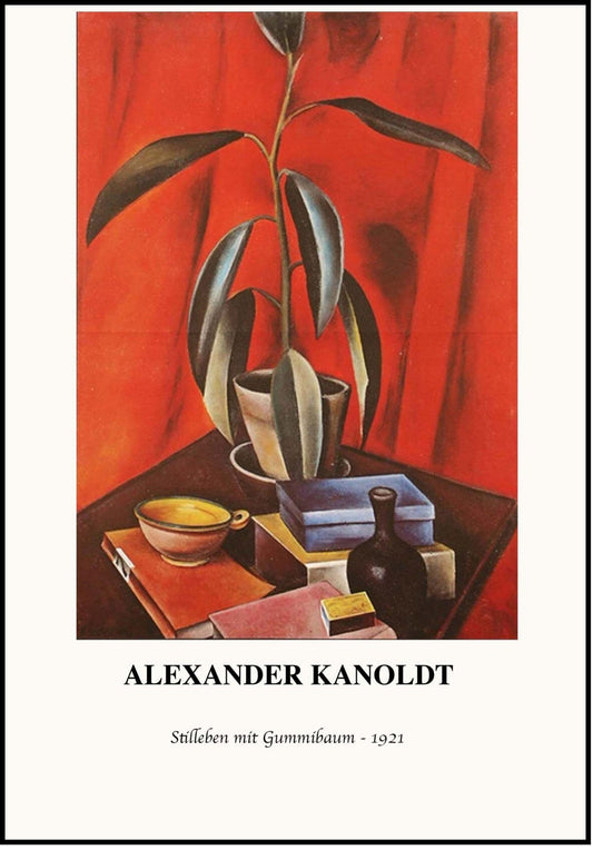 Alexander Kanoldt - Still Life with Gum Tree Poster - Hakyarts