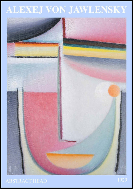 Alexej von Jawlensky - Abstract Head Symphony in Pink Poster - Hakyarts