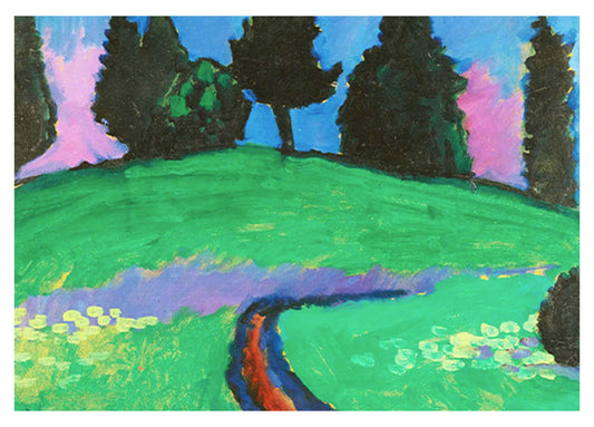 Alexej von Jawlensky - Dark Trees Over Green Slope - Hakyarts