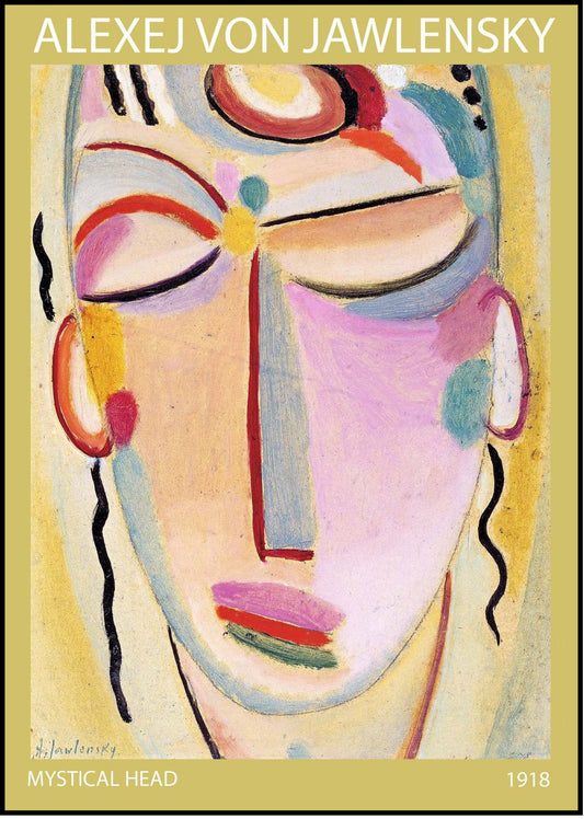 Alexej von Jawlensky - Mystical head Meditation Poster - Hakyarts