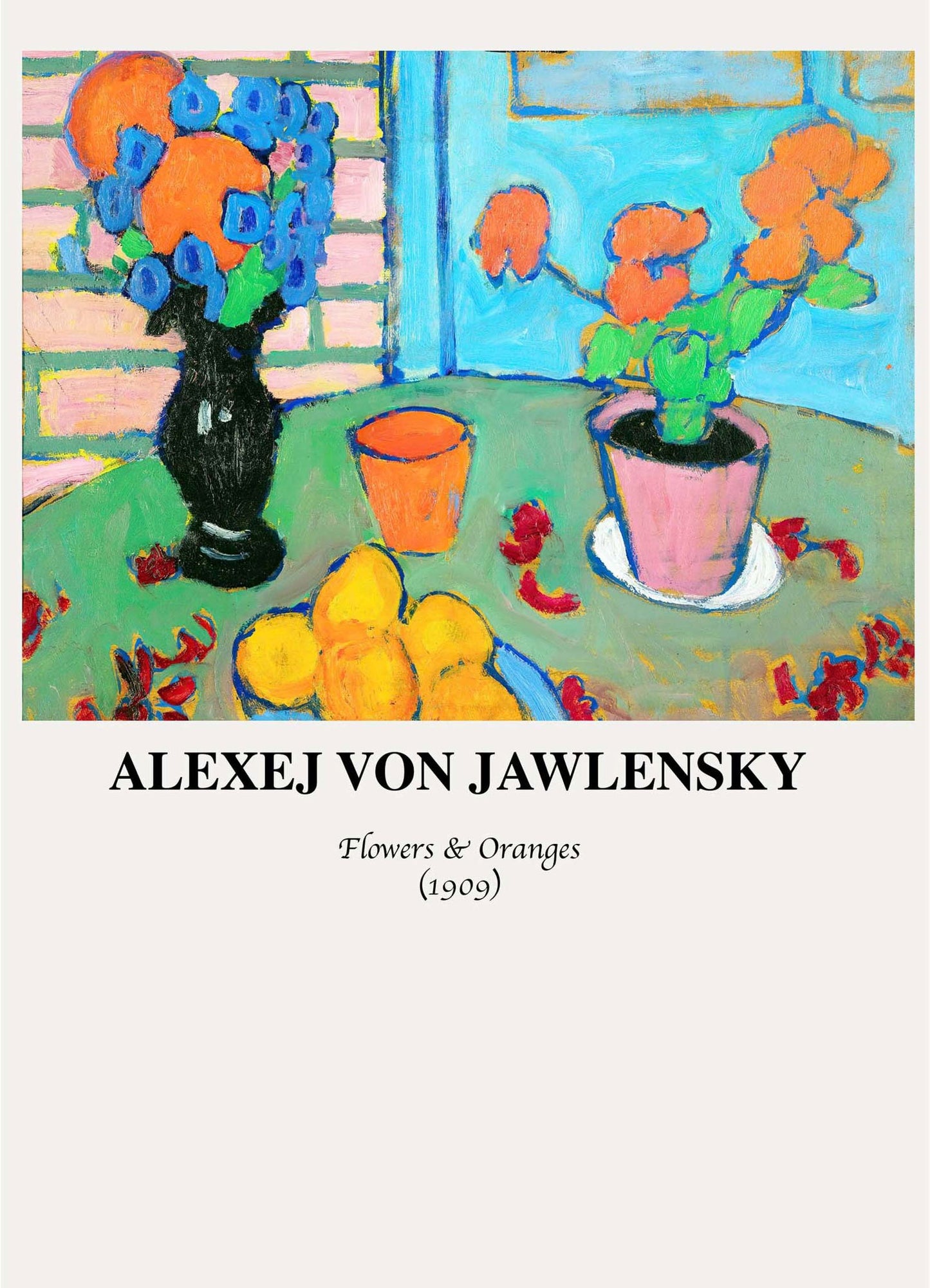 Alexej von Jawlensky - Still Life with Flowers and Oranges Poster - Hakyarts