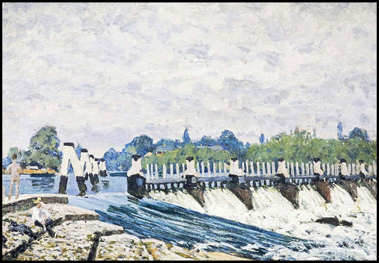 Alfred Sisley - Moseley Weir Hampton Court - Hakyarts