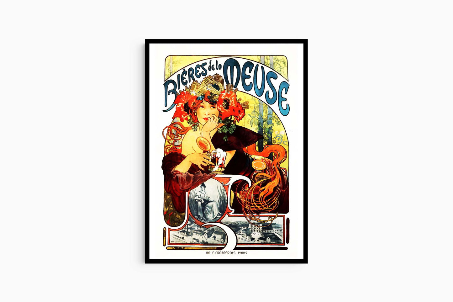 Alphonse Mucha - Bières de la Meuse Poster - Hakyarts