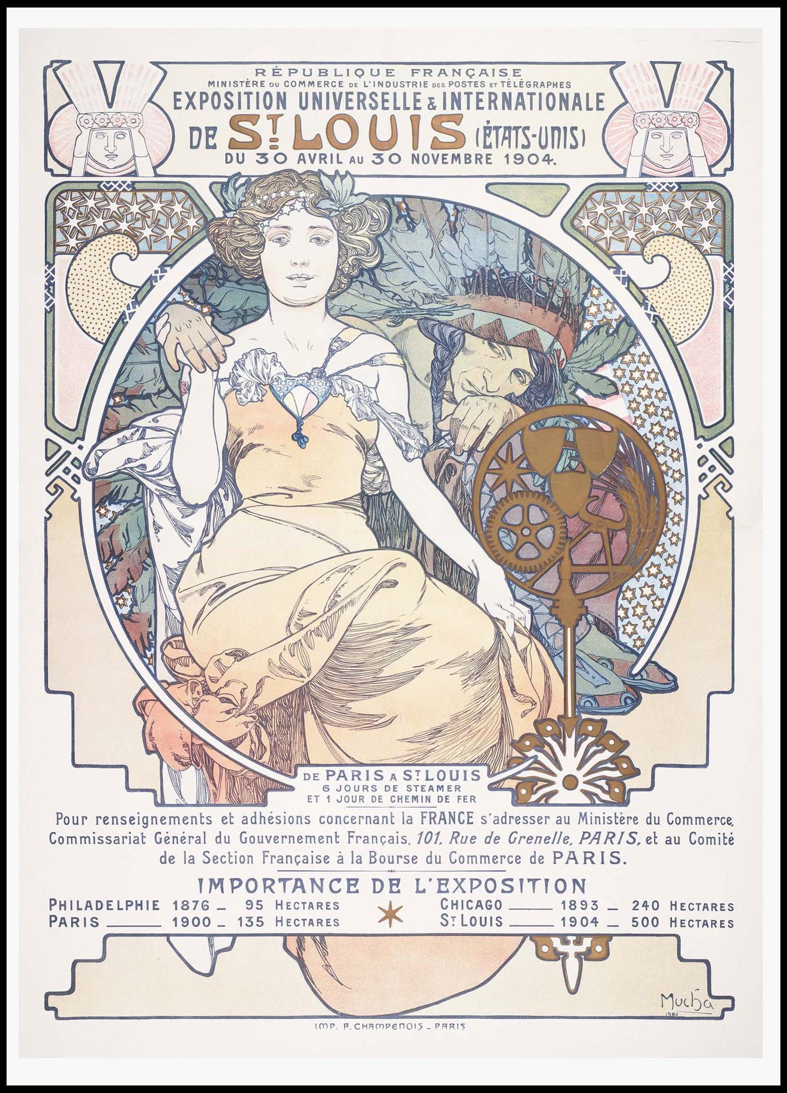 Alphonse Mucha - Exposition Universelle & Internationale de St. Louis Poster - Hakyarts