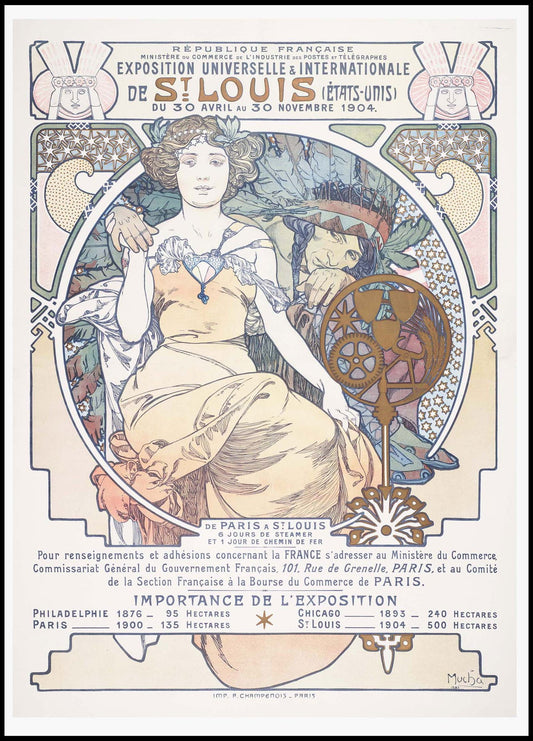 Alphonse Mucha - Exposition Universelle & Internationale de St. Louis Poster - Hakyarts