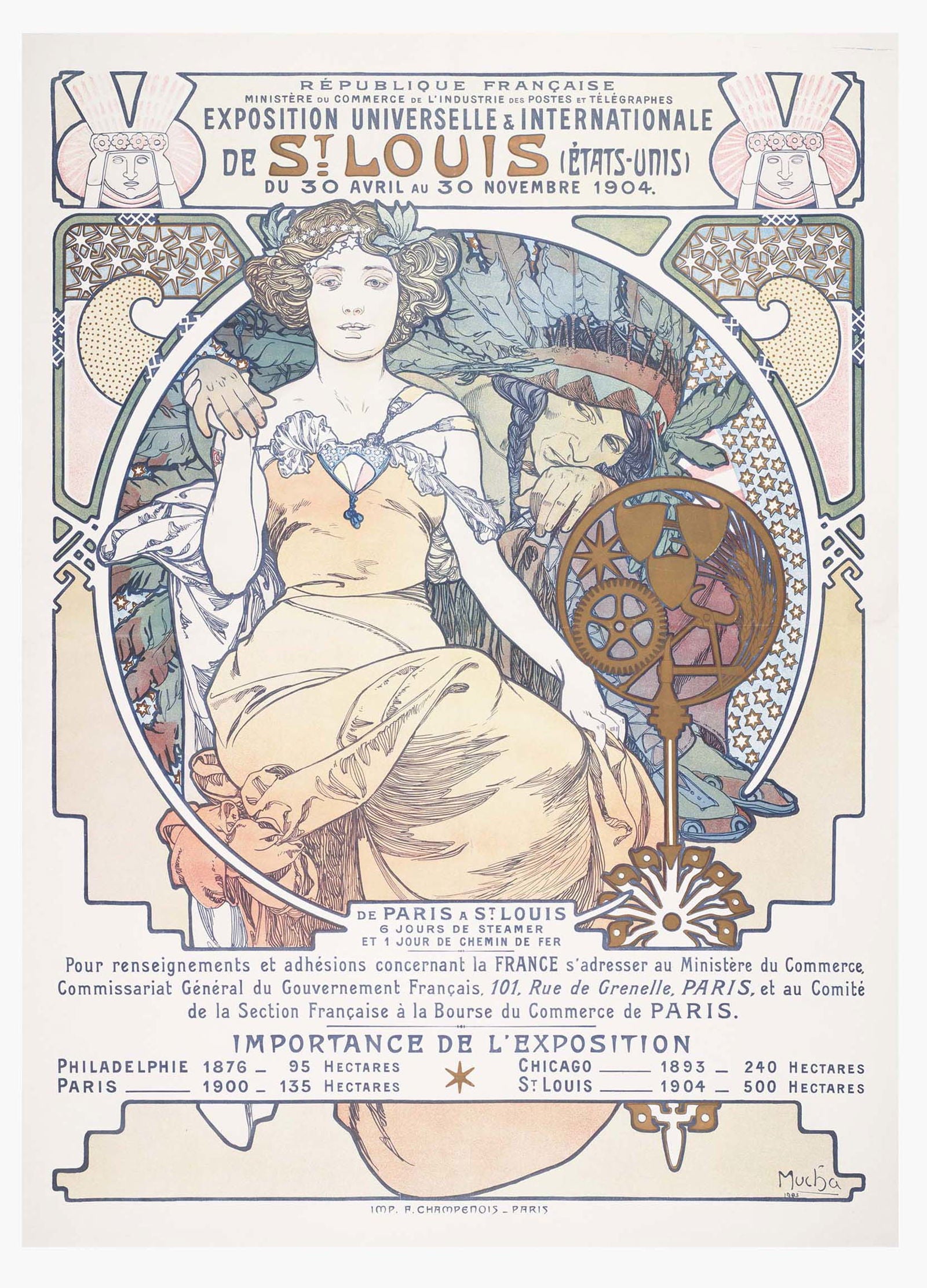 Alphonse Mucha - Exposition Universelle & Internationale de St. Louis Poster - Hakyarts