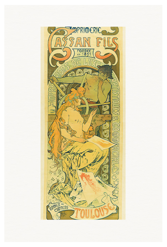 Alphonse Mucha - Imprimerie Cassan Fils Poster - Hakyarts